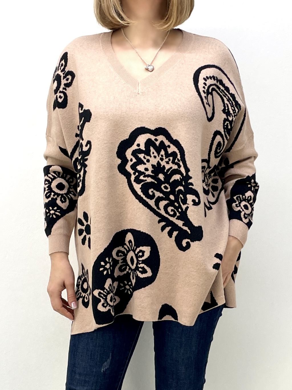 Pullover mit Paisley Muster