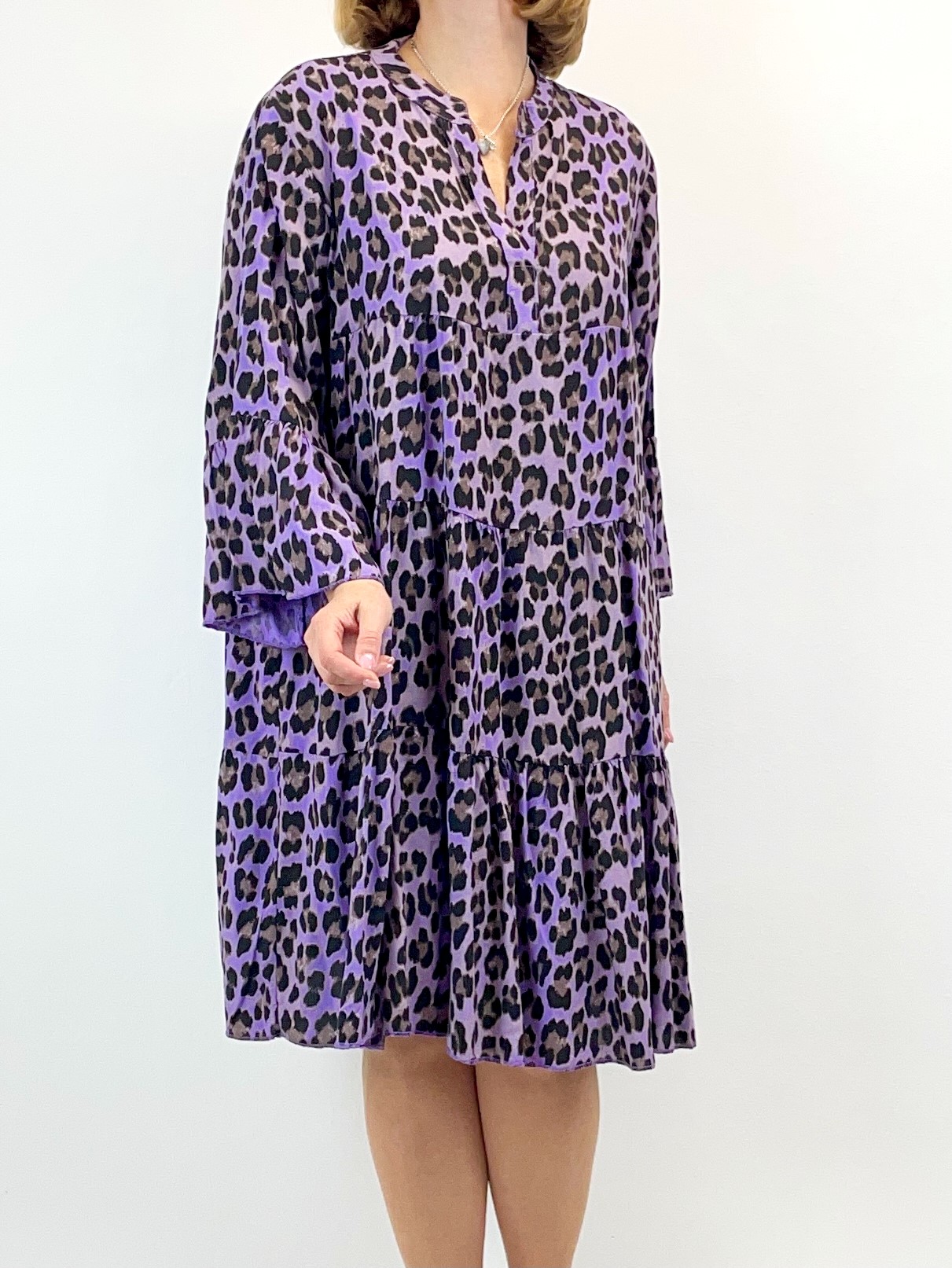 Boho-Kleid in Leoparden-Print